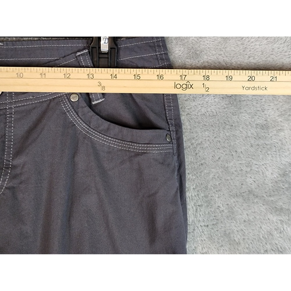 KUHL Pants Womens Size 10 SHORT Gray Cargo Pockets Snap Button Casual Outdoor - Picture 4 of 12
